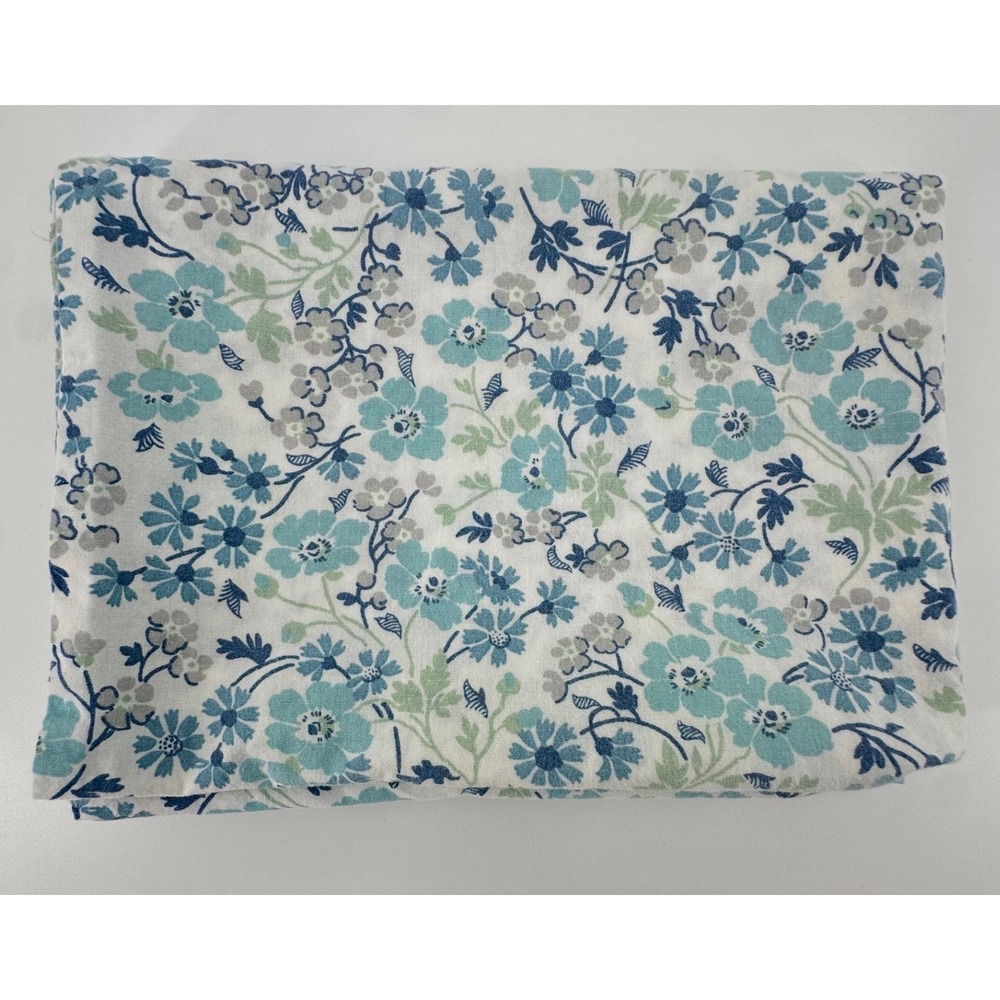 Laura Ashley Blue Floral‎ Cotton Standard Pillowcase Cottagecore Vintage Style